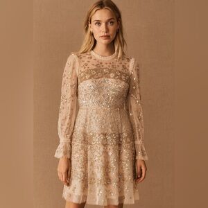 BNWT Needle & Thread Sequin Patchwork Dress